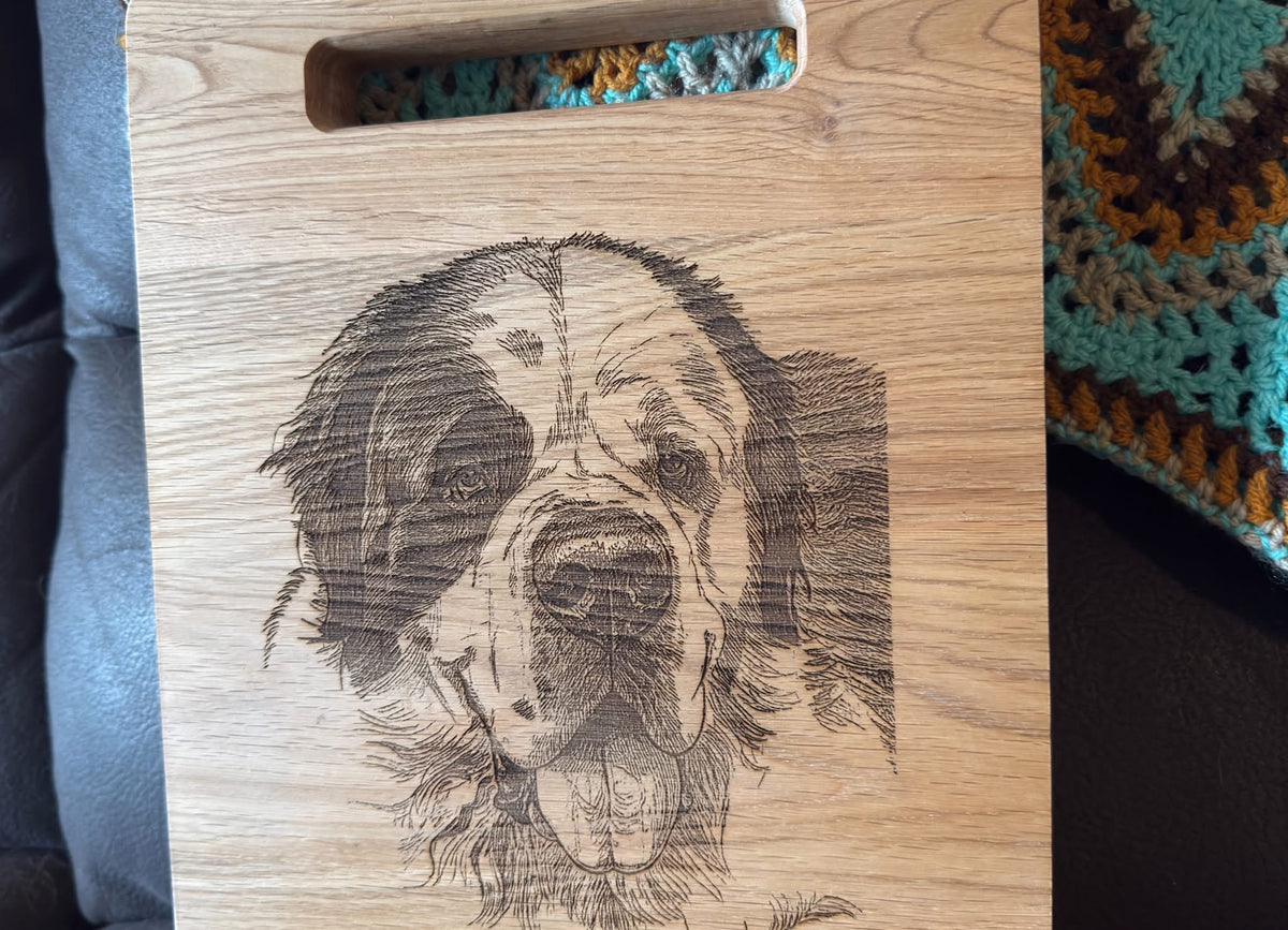 Custom Pet or Horse Portrait Engraved Board