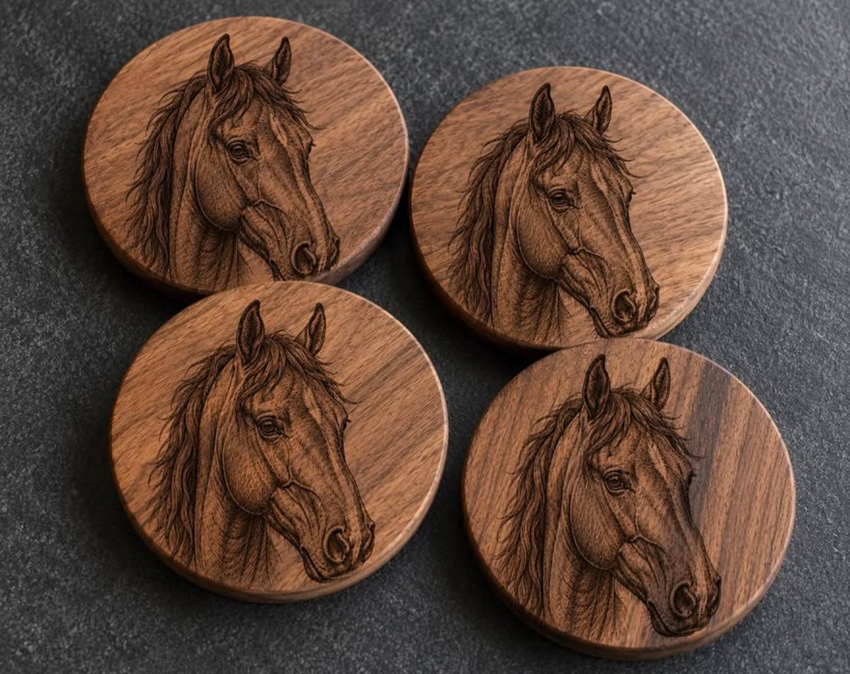 Horse Engraved Coasters