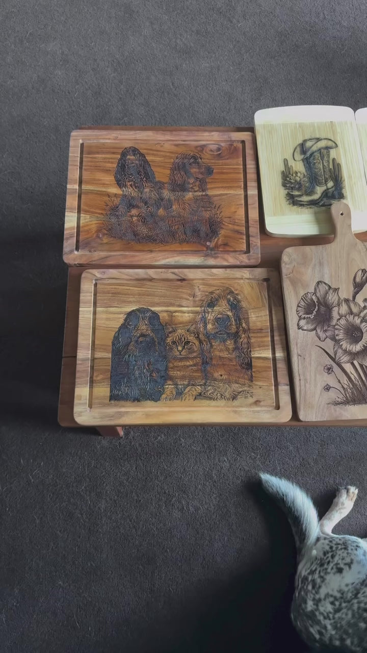 Custom Pet or Horse Portrait Engraved Board